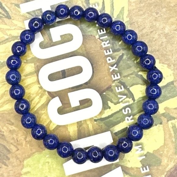 Silver and Lapis lazuli statement minimalist very long earrings - Picture 10 of 10